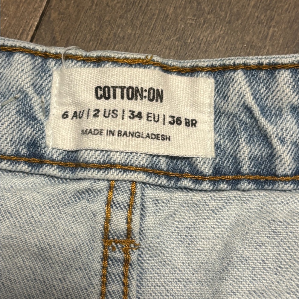 Cotton On Carpenter Jeans Women’s Size 2 (AU 6 / EU 34) – Light Wash Denim - Picture 8 of 10